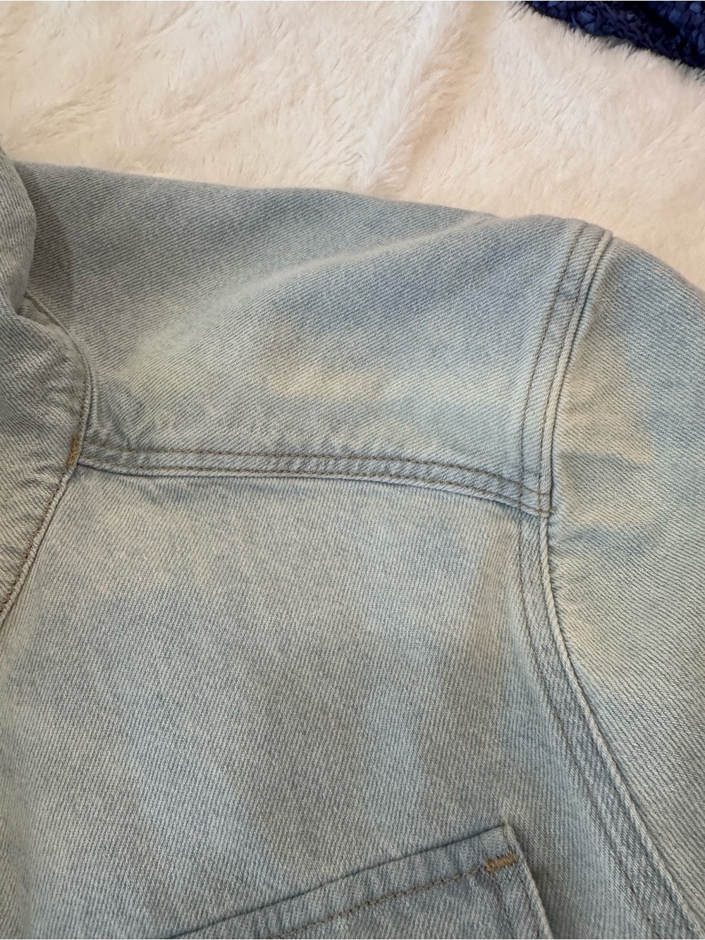 PAIGE Natalia Cropped Denim Shacket Windward Light Wash Jacket XS NWT - Picture 16 of 16